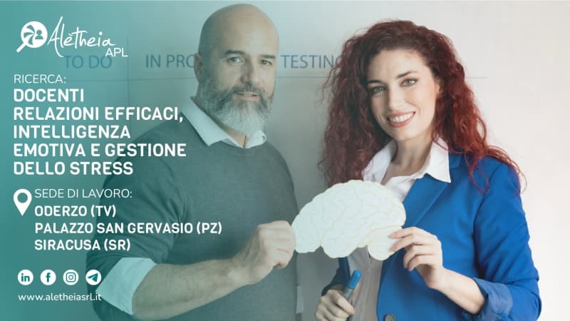 DOCENTI PER MODULI RELAZIONI EFFICACI, INTELLIGENZA EMOTIVA E GESTIONE DELLO STRESS