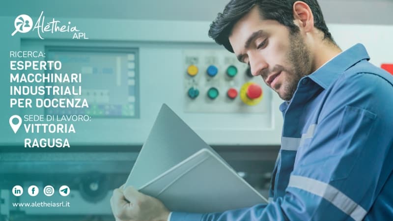 PROFESSIONISTA ESPERTO MACCHINARI INDUSTRIALI / RICICLO PLASTICA PER ATTIVITÀ DI DOCENZA