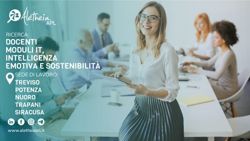 DOCENTI PER MODULI IT, INTELLIGENZA EMOTIVA E SOSTENIBILITÀ